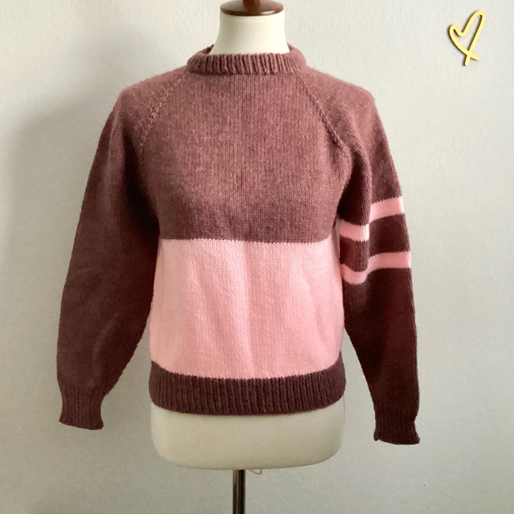 \Vintage\• Petite Colorblock Mohair Sweater